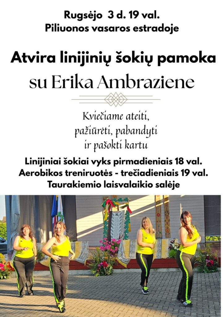 Atvira Linijinių šokių pakoma Taurakiemyje