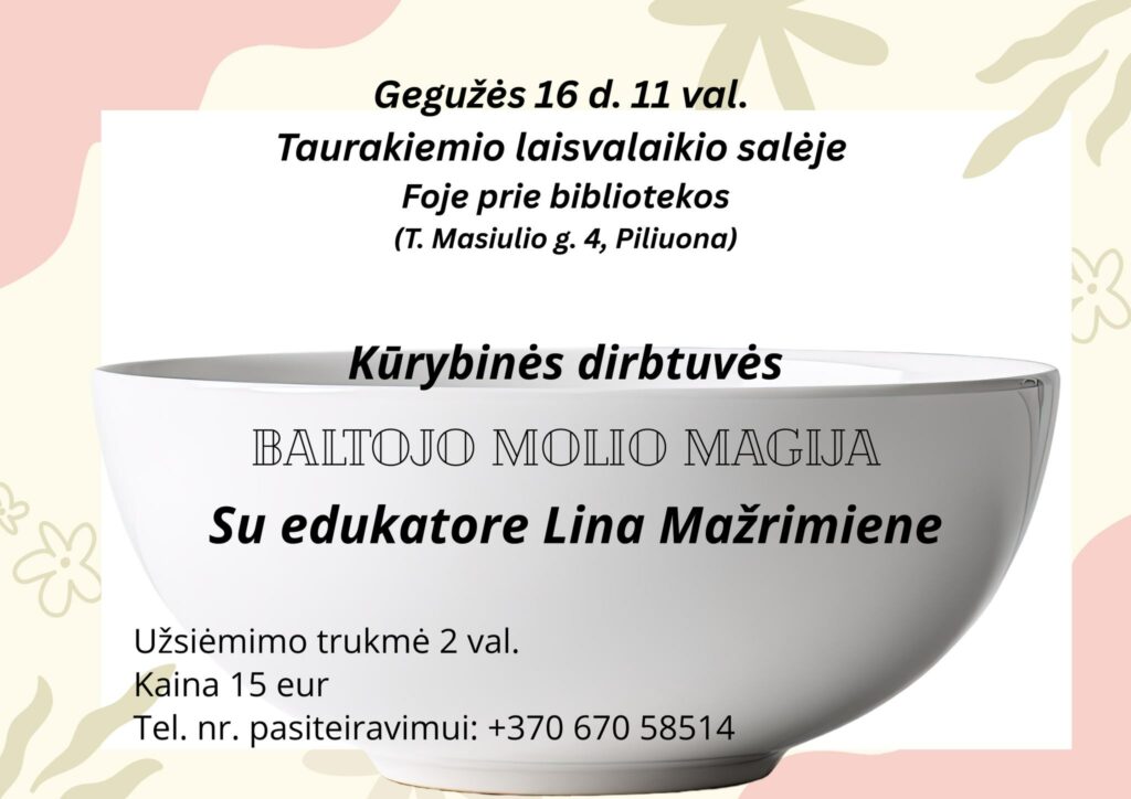 Baltojo molio dirbtuvės