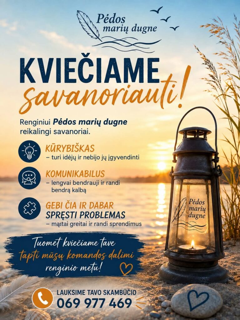 Kviečiame savanoriauti renginyje „Pėdos marių dugne“